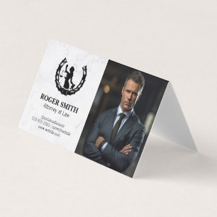 Justice System Logo   Business Man   Lawyer  Business Card
