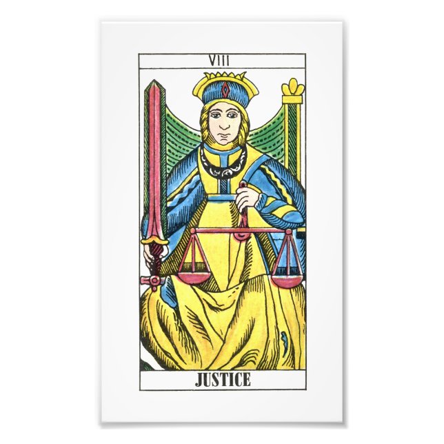 Justice Tarot Card Photo Print (Front)