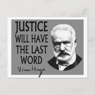 Justice will have the last word postcard