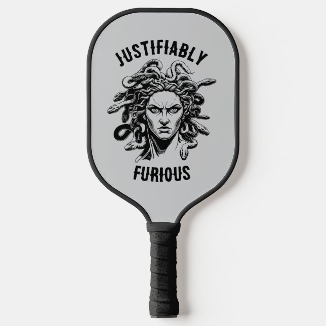 Justifiably Furious feat. Medusa Pickleball Paddle (Front)