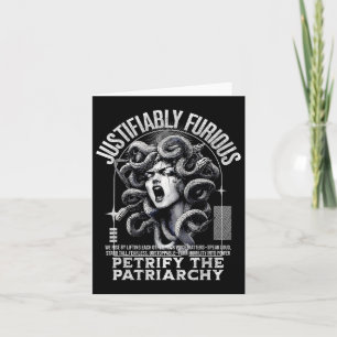 Justifiably Furious Medusa Greek Mythology Feminis Card