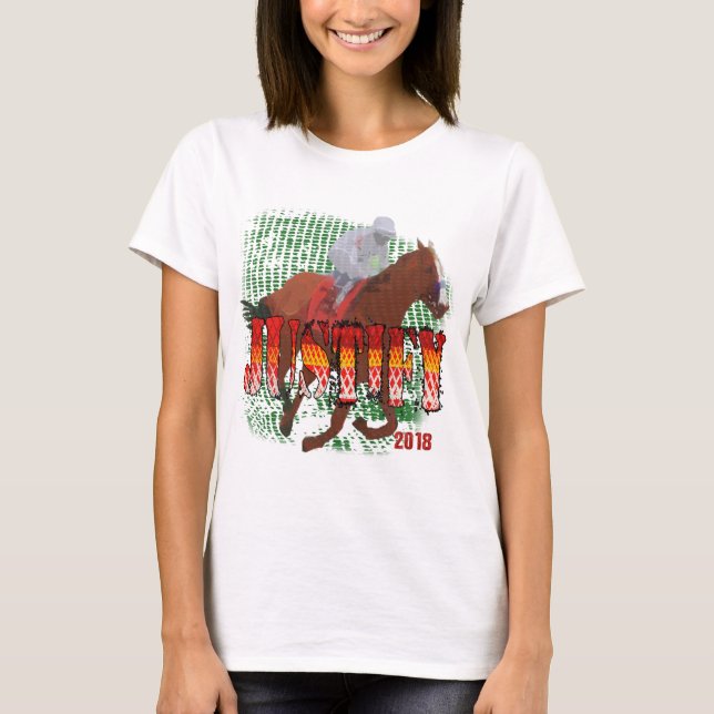 Justify 2018 Horse Racing T-Shirt (Front)