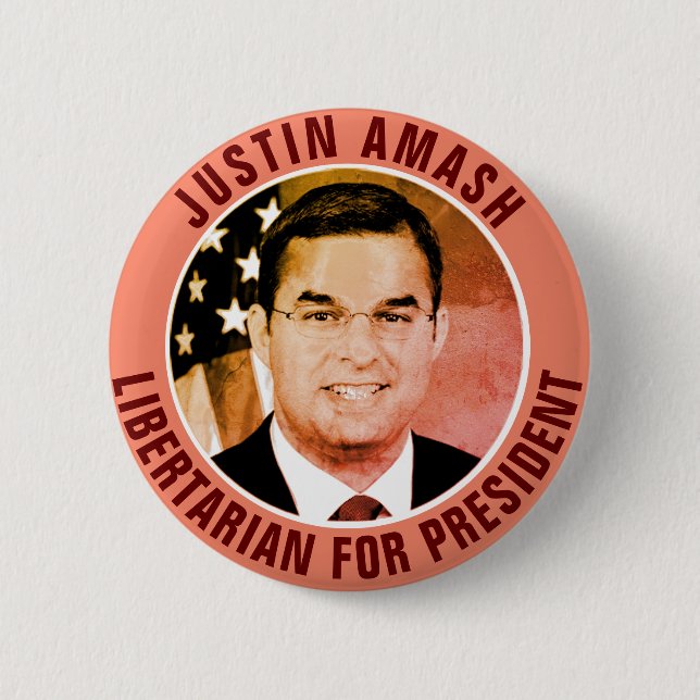 Justin Amash 2020 2 Inch Round Button (Front)