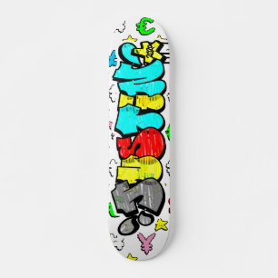 Justin Graffiti Custom Personalized Skateboard