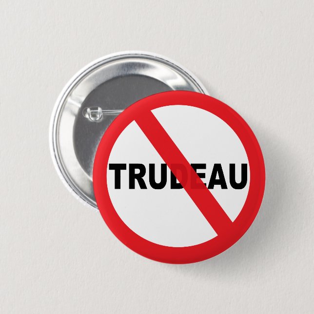 Justin Trudeau 2 Inch Round Button (Front & Back)