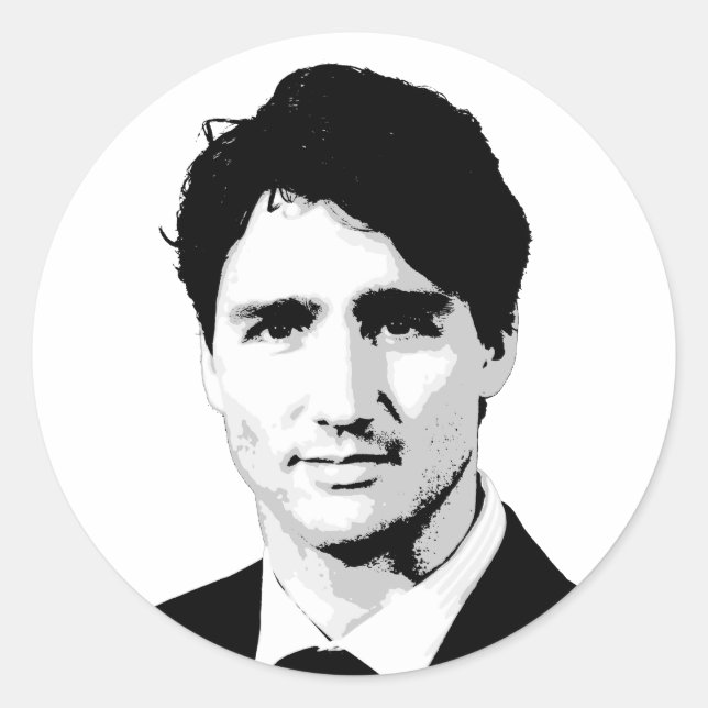 Justin Trudeau Classic Round Sticker (Front)