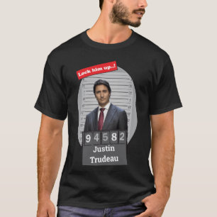 Justin Trudeau 🤣 drôle Mugshot Novelty T-Shirt
