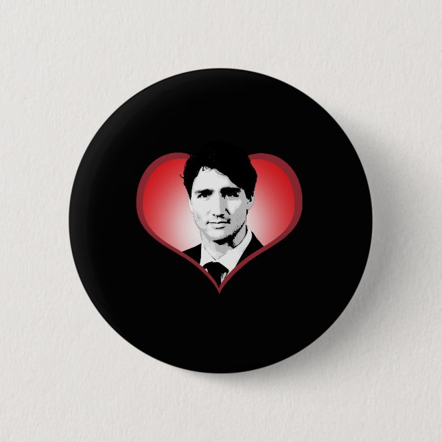 Justin Trudeau Heart -.png 2 Inch Round Button (Front)