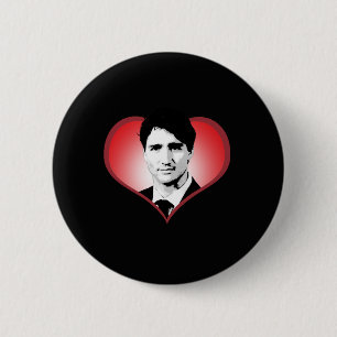Justin Trudeau Heart -.png 2 Inch Round Button