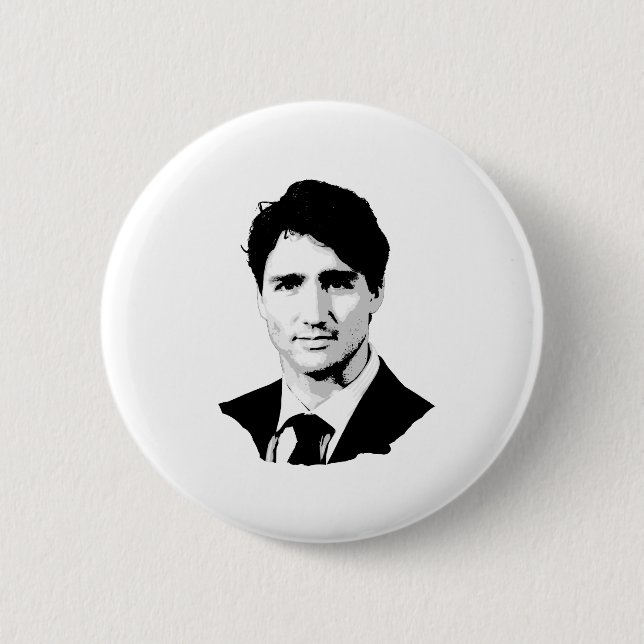 Justin Trudeau Portrait 2 Inch Round Button (Front)