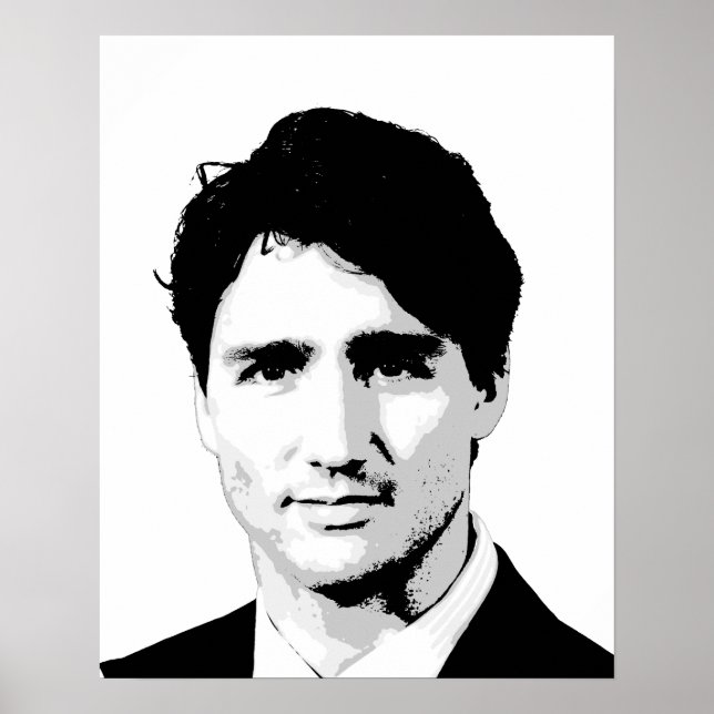 Justin Trudeau Portrait Poster (Front)