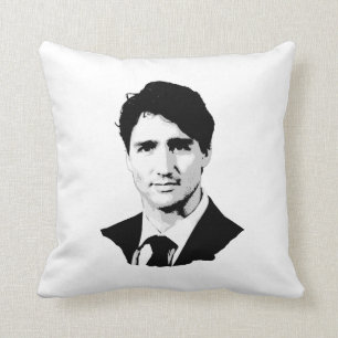 Justin Trudeau Portrait Throw Pillow