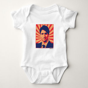 Justin Trudeau Propaganda Poster -.png Baby Bodysuit
