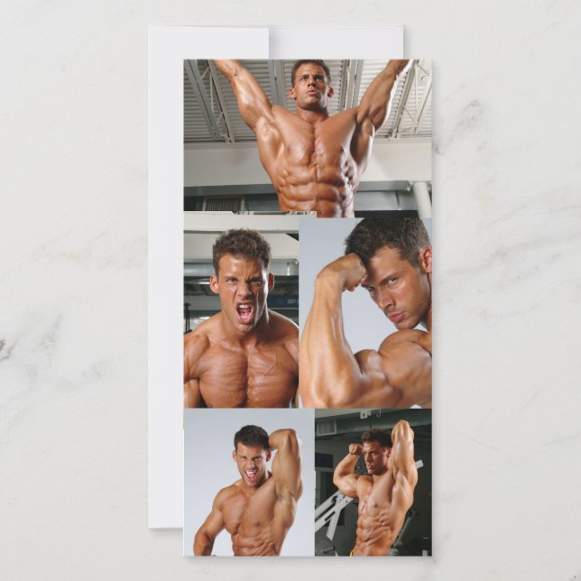 Justin Woltering Bodybuilder Carte photo de ventil (Devant)