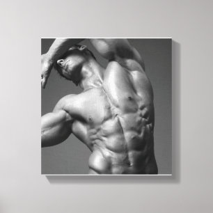 Justin Woltering Bodybuilder Picture Wrap Canvas Print