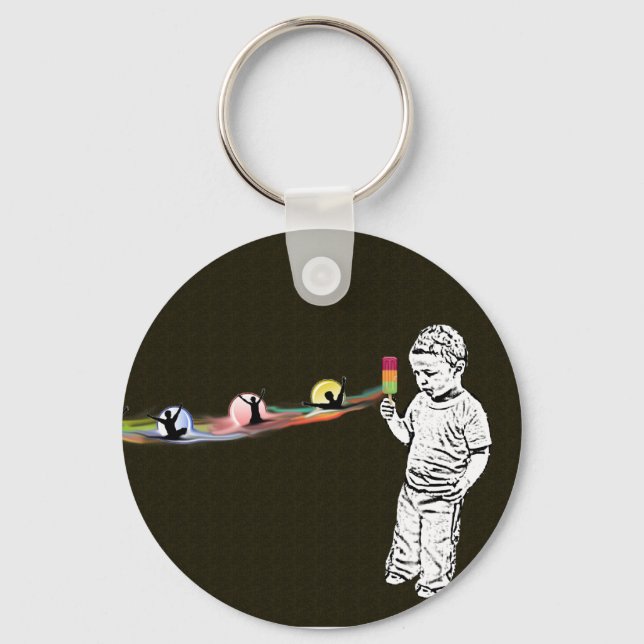 Justin's Popsicle Rainbow Keychain (Front)