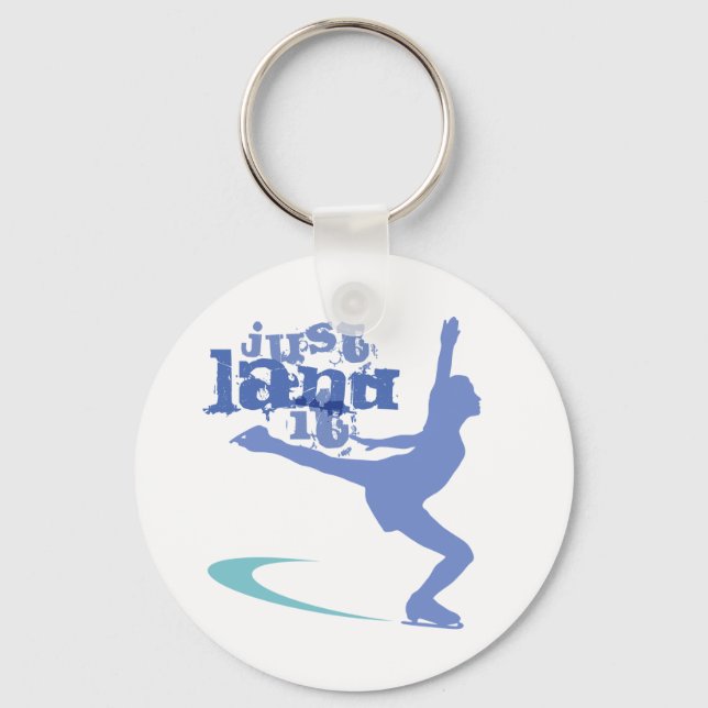 justlandit Ice Skater Keychain (Front)