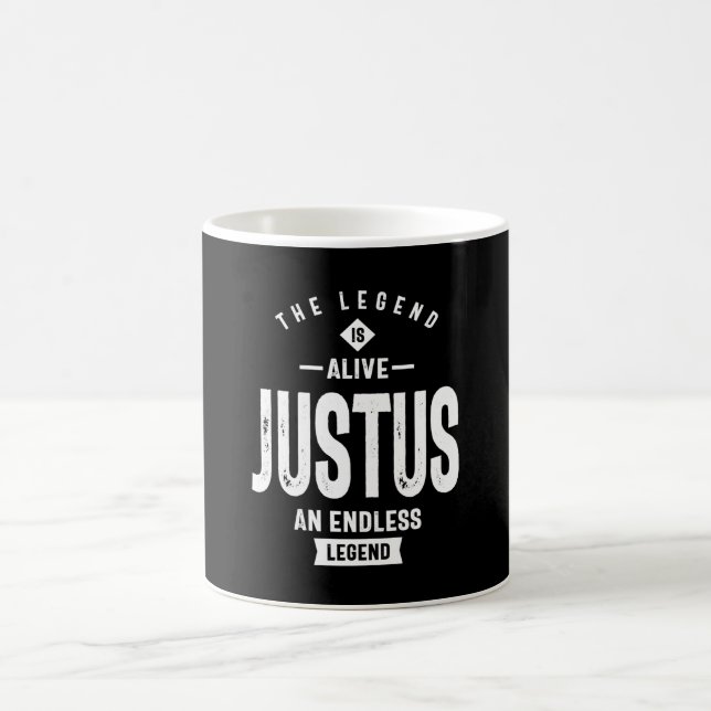 Justus Personalized Name Birthday Gift Coffee Mug (Center)