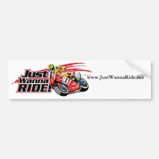 JustWannaRide.net Bumper Sticker (Front)