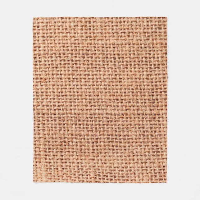 Jute bag sack beige colour brown fleece blanket (Front)