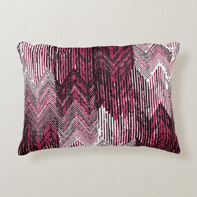 Jute Geometric Ethnic Modern Print. Accent Pillow (Front)