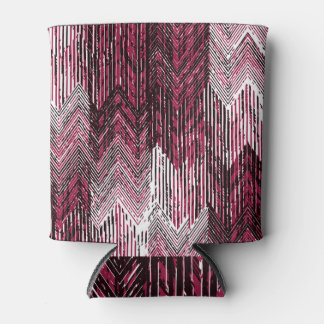 Jute Geometric Ethnic Modern Print. Can Cooler