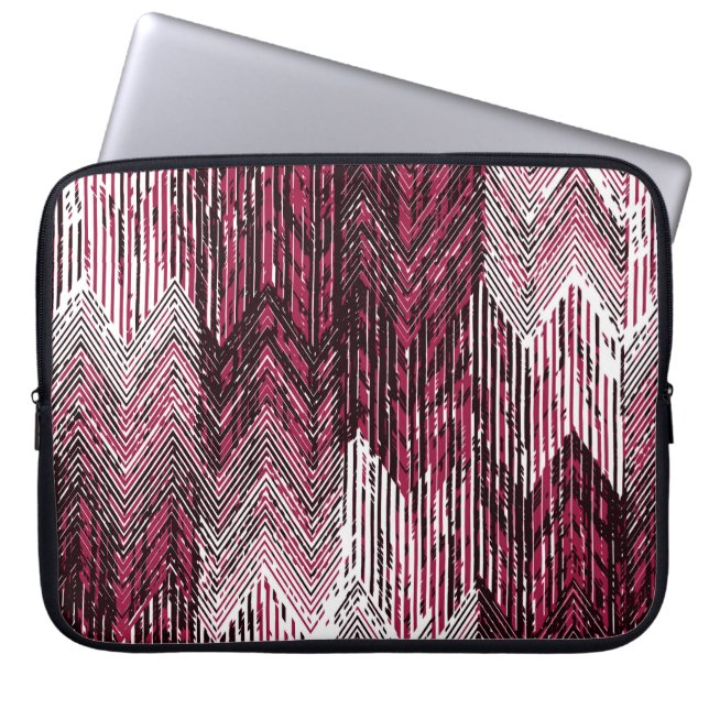 Jute Geometric Ethnic Modern Print. Laptop Sleeve (Front)