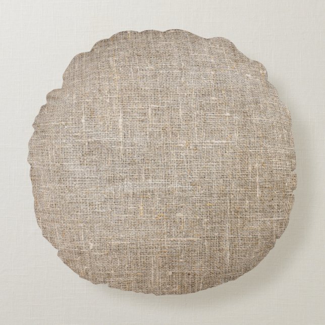 Jute Textile Round Pillow (Front)