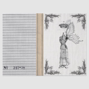Jute Ticking Dress Form Fairy Tissue Paper
