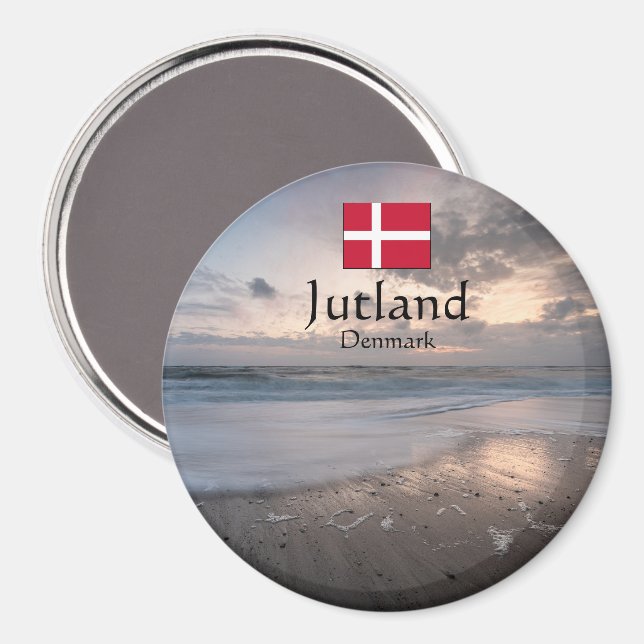 Jutland Denmark Magnet (Front/Back)