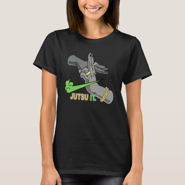 Jutsu It Hand Green Bean 5s Matching T-Shirt (Front)