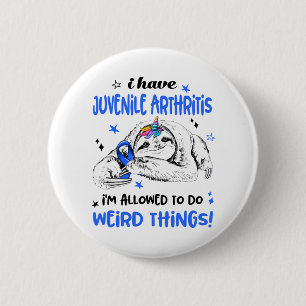 Juvenile Arthritis Awareness Month Ribbon Gifts 2 Inch Round Button