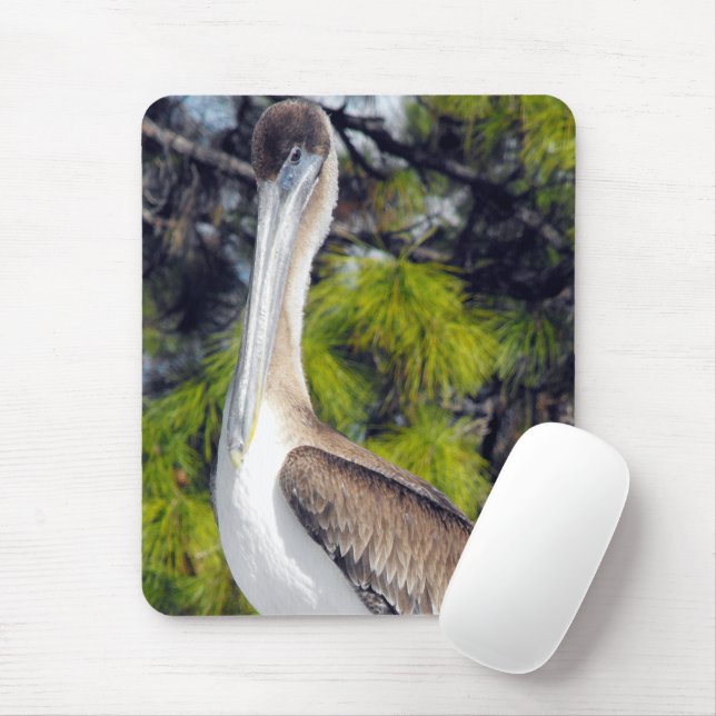 Juvenile Brown Pelican Mouse Pad (With Mouse)