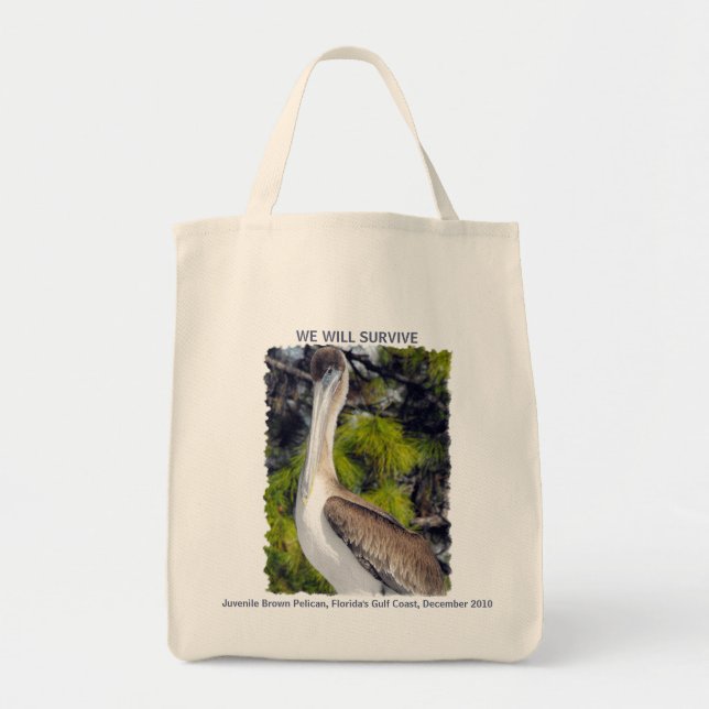 Juvenile Brown Pelican Tote Bag (Front)