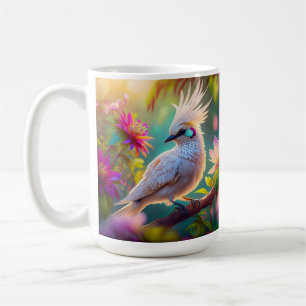 Juvenile Crested Blush Feather Dove Fantasy Bird Coffee Mug