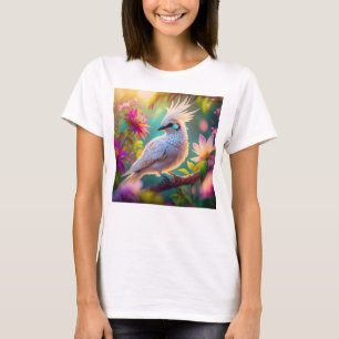Juvenile Crested Blush Feather Dove Fantasy Bird T-Shirt
