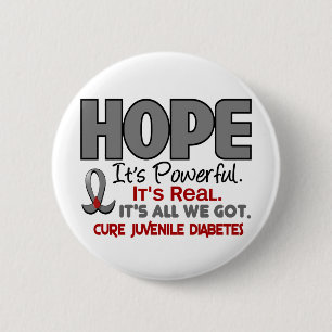 Juvenile Diabetes HOPE 1 2 Inch Round Button