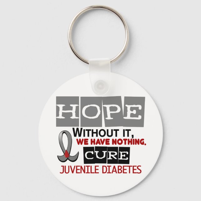 Juvenile Diabetes HOPE 2 Keychain (Front)