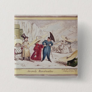 Juvenile Monstrosities, 1825 2 Inch Square Button