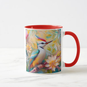 Juvenile Rainbow Woodpecker Fantasy Bird Mug