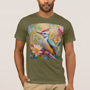 Juvenile Rainbow Woodpecker Fantasy Bird T-Shirt