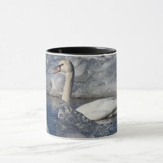 Juvenile Swan in Icey River Mug