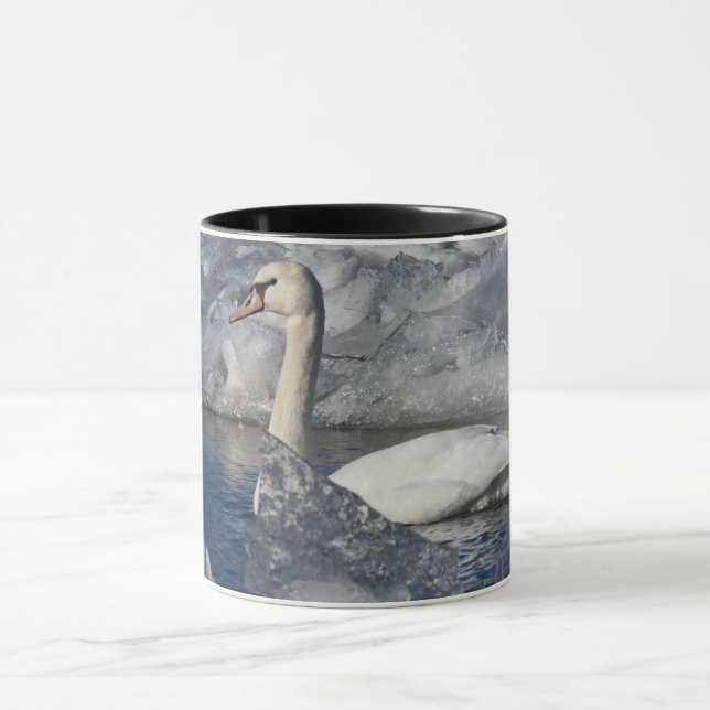 Juvenile Swan in Icey River Mug (Center)