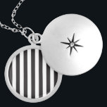 Juventus Torino stripes football club Italy black  Locket Necklace<br><div class="desc">Juventus Torino stripes football club Italy black white symbol</div>