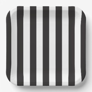 Juventus Torino stripes football club Italy black Paper Plate