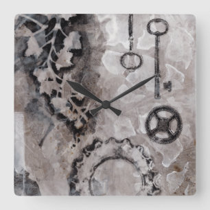 Juxtaposition II Square Wall Clock