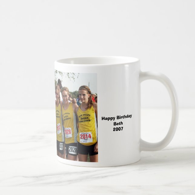 JV_CrossCountry_Girls, Happy Birthday, Beth, 2007 Coffee Mug (Right)