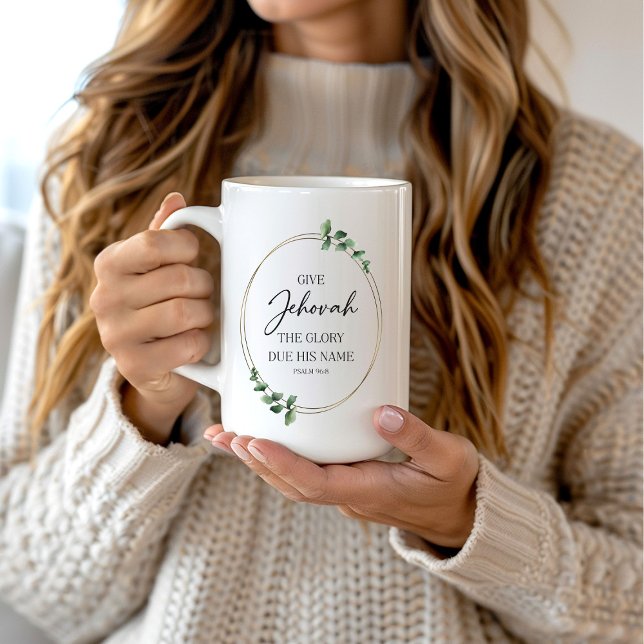JW 2025 Année Mug texte avec Eucalyptus (Créateur téléchargé)