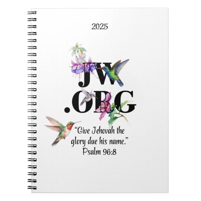 JW 2025 Carnet avec 2025 Année Texte (Devant)