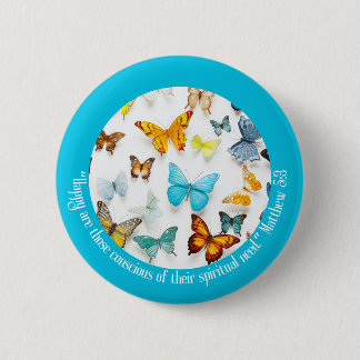 JW 2026 Year Text Colorful Butterflies 2 Inch Round Button